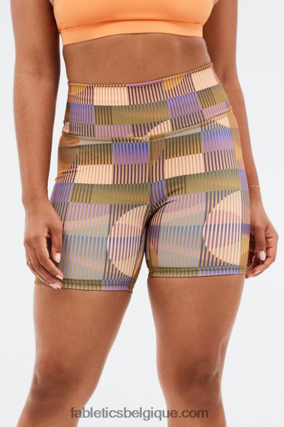Définir le short taille haute 6'' femmes Fabletics 404P0T582 aigrette/club d'athlétisme