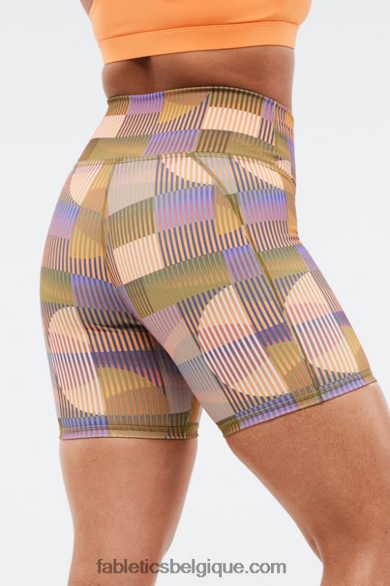Définir le short taille haute 6\'\' femmes Fabletics 404P0T582 aigrette/club d\'athlétisme