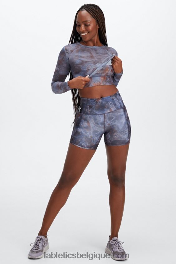 Oasis pureluxe short taille haute 5\'\' femmes Fabletics 404P0T469 safari/ rose du désert