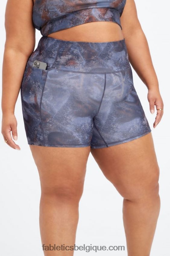 Oasis pureluxe short taille haute 5\'\' femmes Fabletics 404P0T470 fjord/multiple