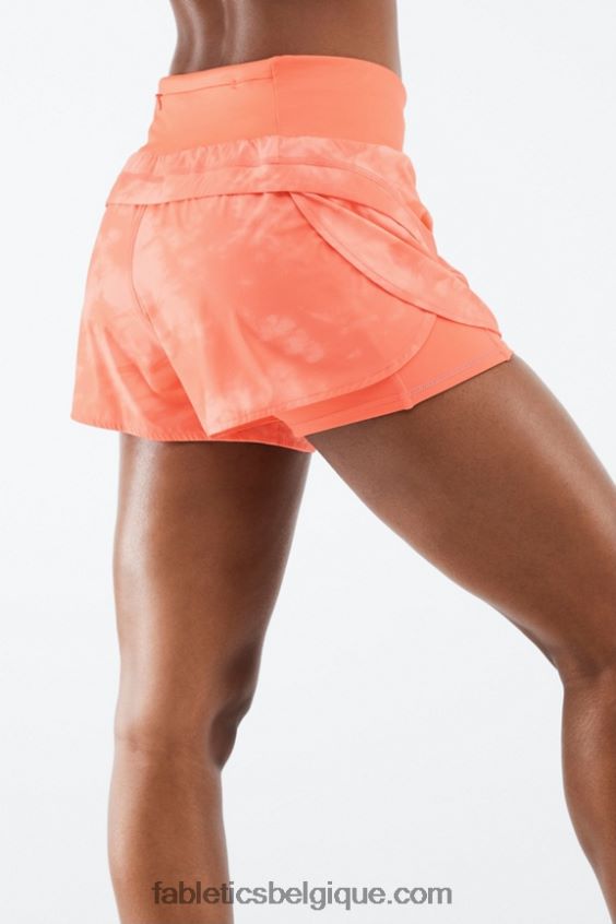austyn court femmes Fabletics 404P0T570 corail brume statique/réfléchissant argent