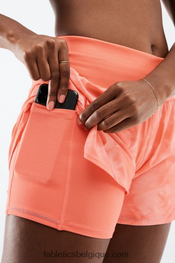 austyn court femmes Fabletics 404P0T570 corail brume statique/réfléchissant argent