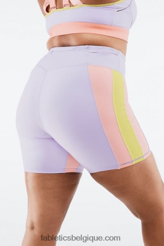 court trinity taille haute 7" femmes Fabletics 404P0T551 acajou/acajou