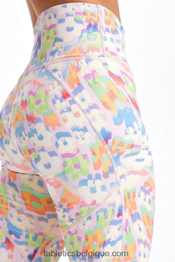 définir powerhold taille haute 9\'\' court 16 femmes Fabletics 404P0T326 graffiti fleuri/noir