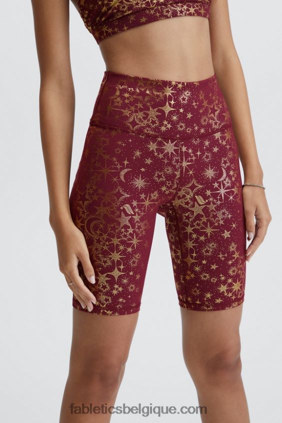 définir powerhold taille haute 9'' court 19 femmes Fabletics 404P0T339 bois de santal/kaki/argent réfléchissant