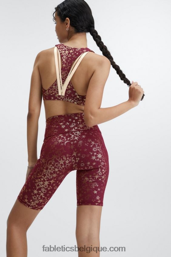définir powerhold taille haute 9\'\' court 19 femmes Fabletics 404P0T339 bois de santal/kaki/argent réfléchissant