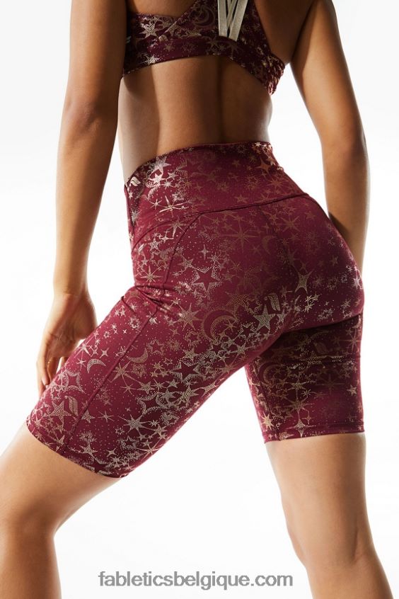 définir powerhold taille haute 9\'\' court 19 femmes Fabletics 404P0T339 bois de santal/kaki/argent réfléchissant