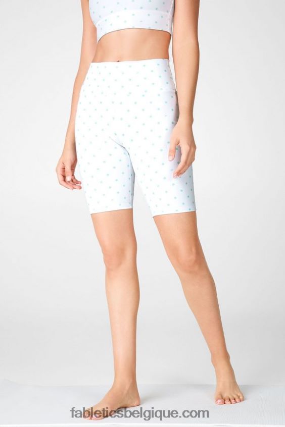 définir powerhold taille haute 9'' court 20 femmes Fabletics 404P0T347 blanc classique/rayures multiples/graphique