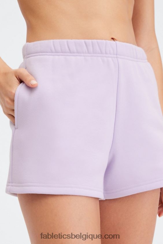 go-to slim sweatshort femmes Fabletics 404P0T430 cosmo violet/évasion rose