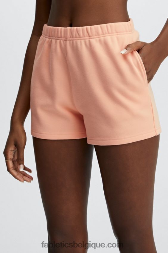 go-to slim sweatshort femmes Fabletics 404P0T434 digital tide shine/chaux sucrée