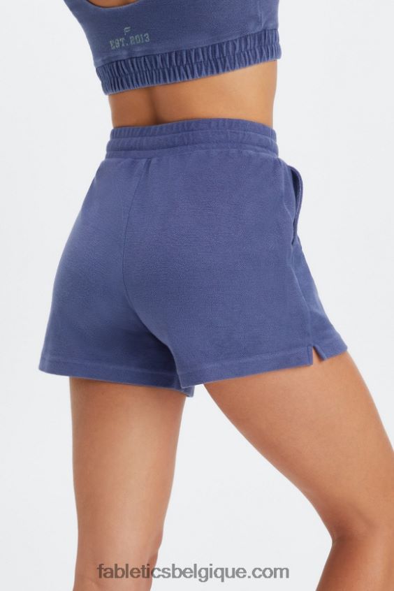 go to vintage sweatshort femmes Fabletics 404P0T489 cobalt profond/aloès