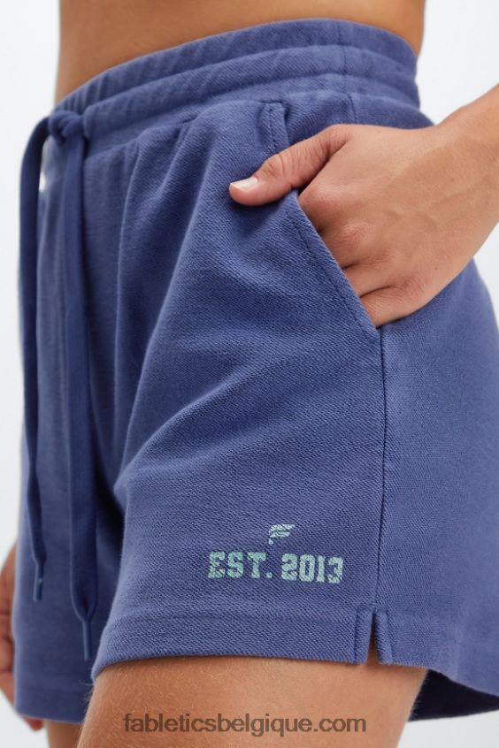 go to vintage sweatshort femmes Fabletics 404P0T489 cobalt profond/aloès