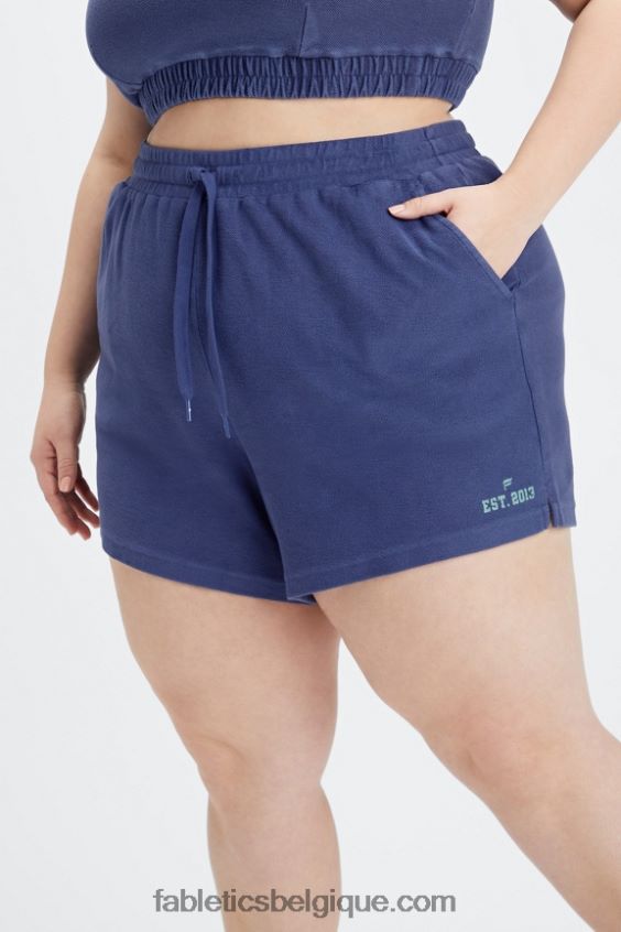 go to vintage sweatshort femmes Fabletics 404P0T490 cobalt profond/aloès