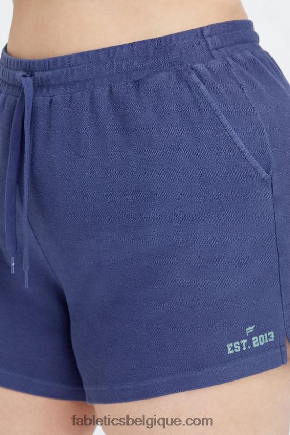 go to vintage sweatshort femmes Fabletics 404P0T490 cobalt profond/aloès
