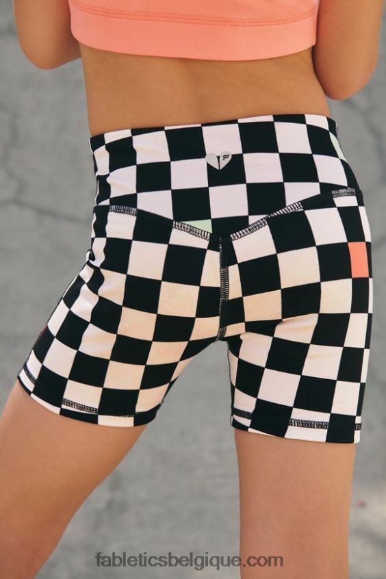 mini short taille haute partout femmes Fabletics 404P0T488 nouvelle vague florale/poussée
