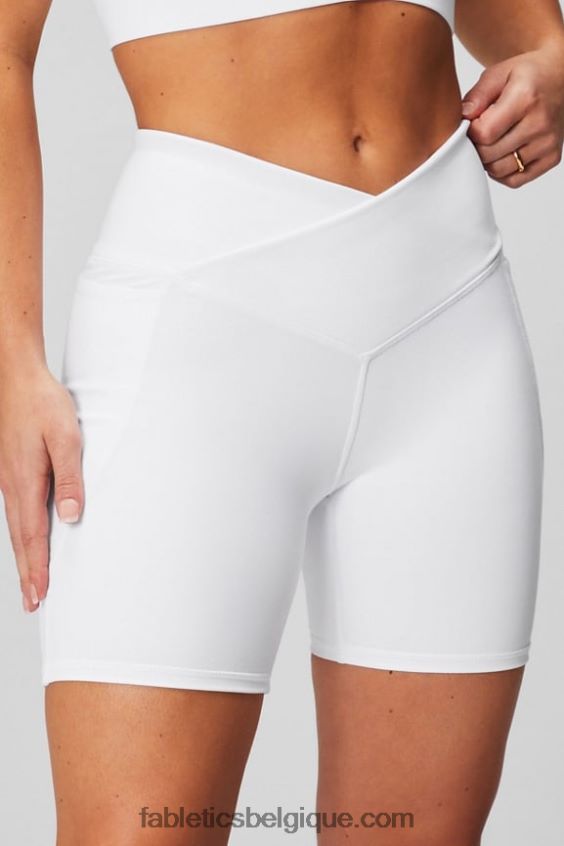oasis pureluxe hw crossover 6'' court femmes Fabletics 404P0T314 palmier vert chanceux/blanc classique