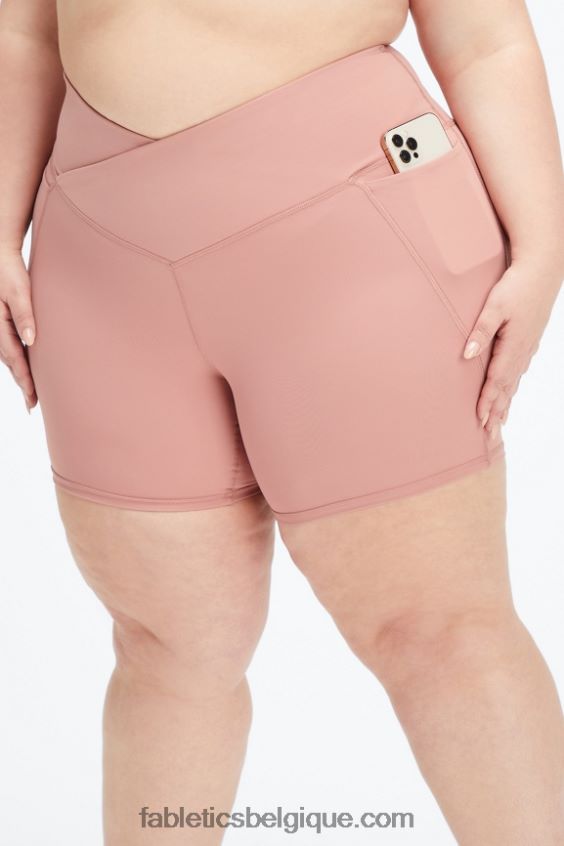 oasis pureluxe hw crossover 6'' court femmes Fabletics 404P0T319 fard à joues rouge/crème au beurre rose