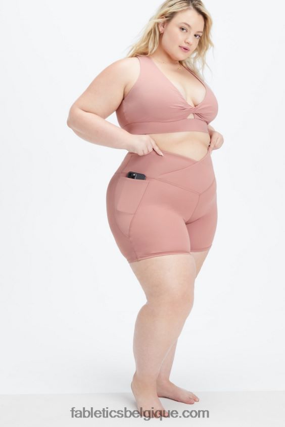oasis pureluxe hw crossover 6\'\' court femmes Fabletics 404P0T319 fard à joues rouge/crème au beurre rose