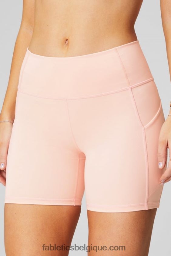 oasis pureluxe short taille haute 6\'\' 10 femmes Fabletics 404P0T285 fantôme/noir