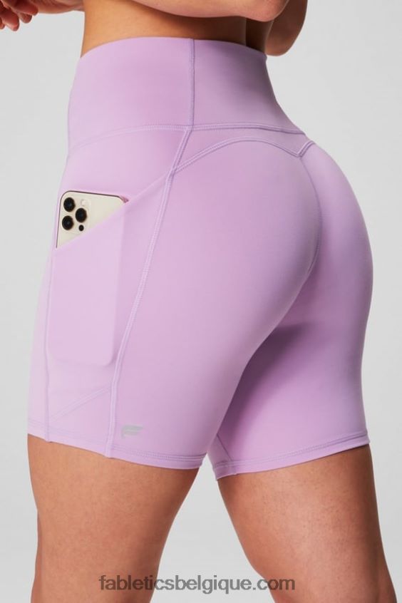 oasis pureluxe short taille haute 6'' 11 femmes Fabletics 404P0T289 feu de joie/coucher de soleil/éclat de cerise