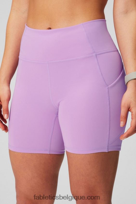 oasis pureluxe short taille haute 6\'\' 11 femmes Fabletics 404P0T289 feu de joie/coucher de soleil/éclat de cerise