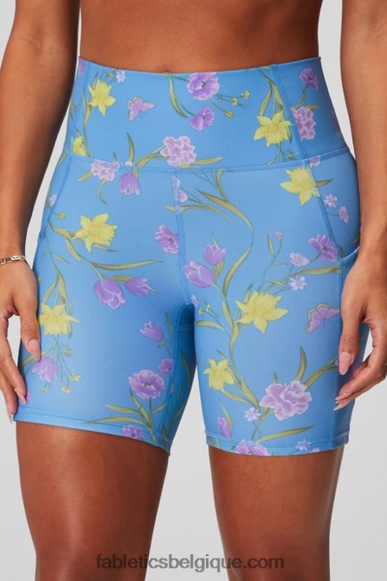 oasis pureluxe short taille haute 6\'\' 11 femmes Fabletics 404P0T290 feu de joie/coucher de soleil/éclat de cerise