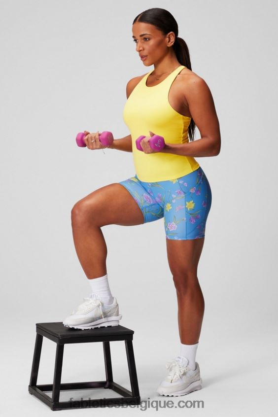 oasis pureluxe short taille haute 6\'\' 11 femmes Fabletics 404P0T290 feu de joie/coucher de soleil/éclat de cerise