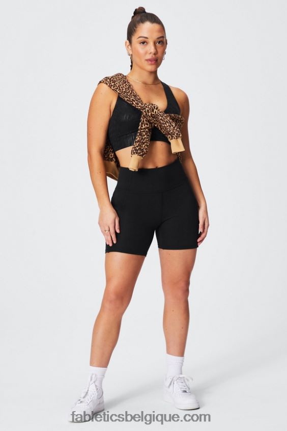 oasis pureluxe short taille haute 6\'\' 11 femmes Fabletics 404P0T292 bleu céleste ton sur ton/pomme aigre