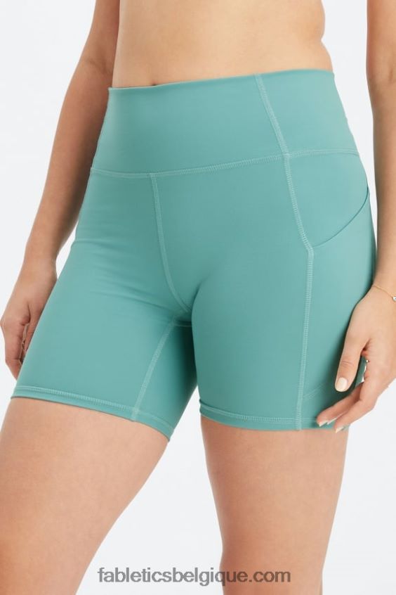 oasis pureluxe short taille haute 6'' 11 femmes Fabletics 404P0T293 nova bleue/cloche bleue