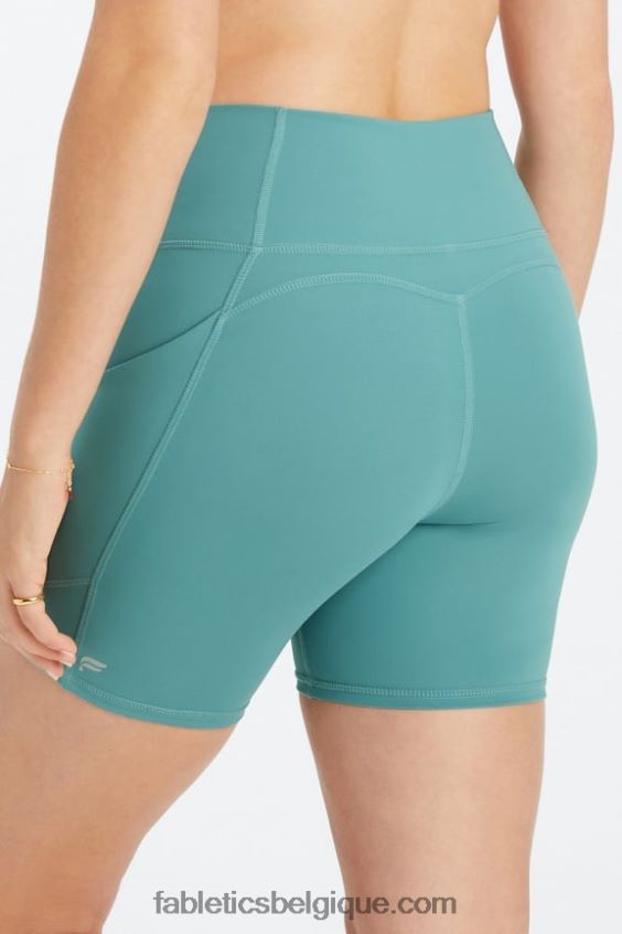 oasis pureluxe short taille haute 6\'\' 11 femmes Fabletics 404P0T293 nova bleue/cloche bleue