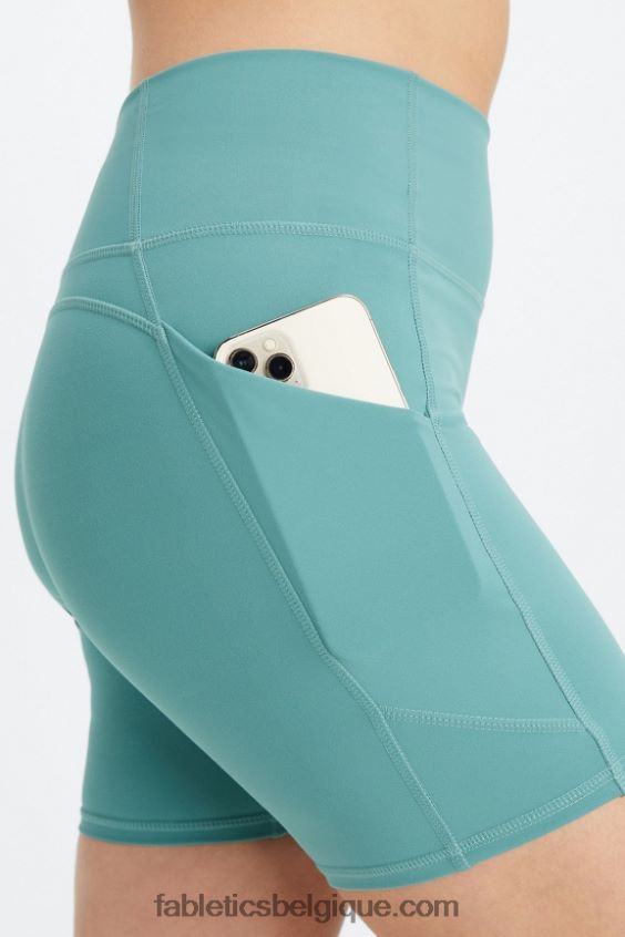 oasis pureluxe short taille haute 6\'\' 11 femmes Fabletics 404P0T293 nova bleue/cloche bleue