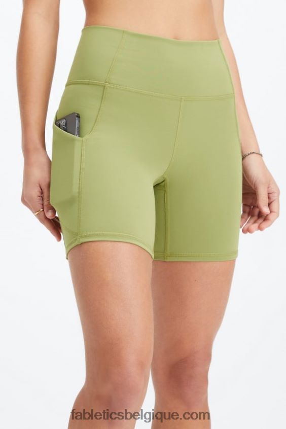 oasis pureluxe short taille haute 6\'\' 12 femmes Fabletics 404P0T294 nuage de pluie/gris arctique