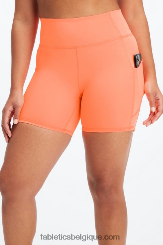 oasis pureluxe short taille haute 6\'\' 13 femmes Fabletics 404P0T302 blanc/micro point