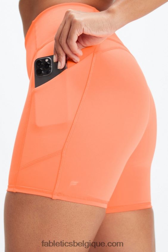 oasis pureluxe short taille haute 6\'\' 13 femmes Fabletics 404P0T302 blanc/micro point
