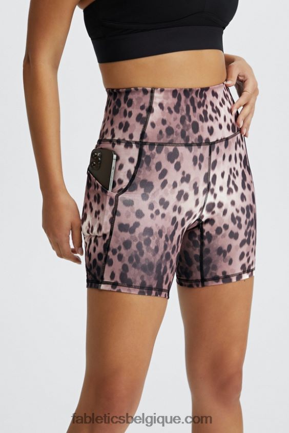 oasis pureluxe short taille haute 6\'\' 15 femmes Fabletics 404P0T309 piscine/argent réfléchissant