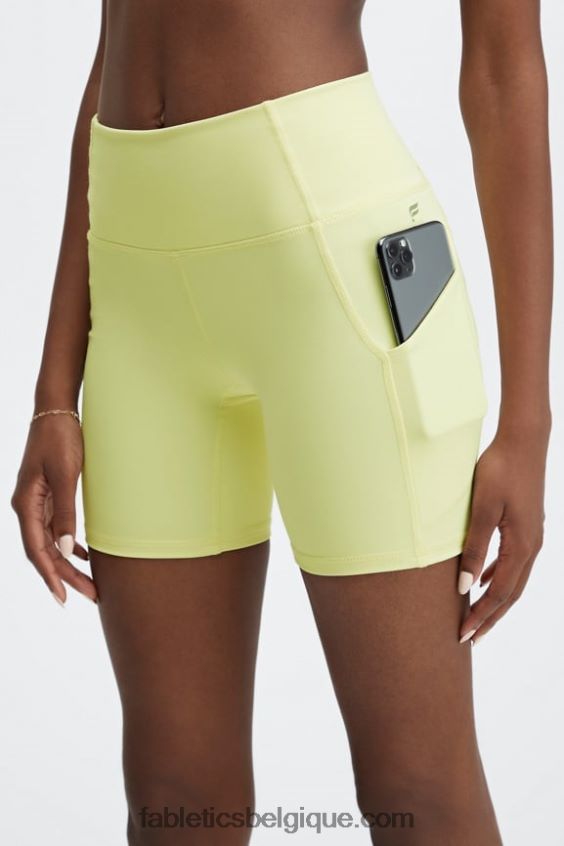 oasis pureluxe short taille haute 6'' 15 femmes Fabletics 404P0T310 opale/rose peluche
