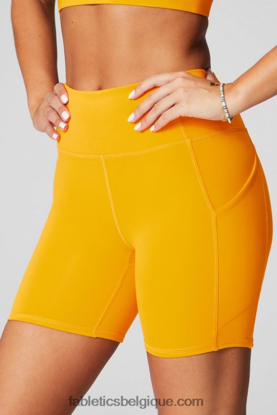 oasis pureluxe short taille haute 6\'\' 9 femmes Fabletics 404P0T281 mer la plus profonde/noir