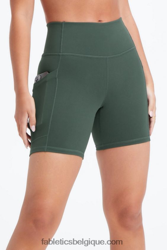 on-the-go powerhold taille haute 6\'\' court 6 femmes Fabletics 404P0T254 gris carrière/atomique
