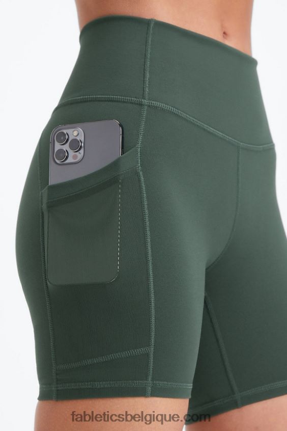on-the-go powerhold taille haute 6\'\' court 6 femmes Fabletics 404P0T254 gris carrière/atomique