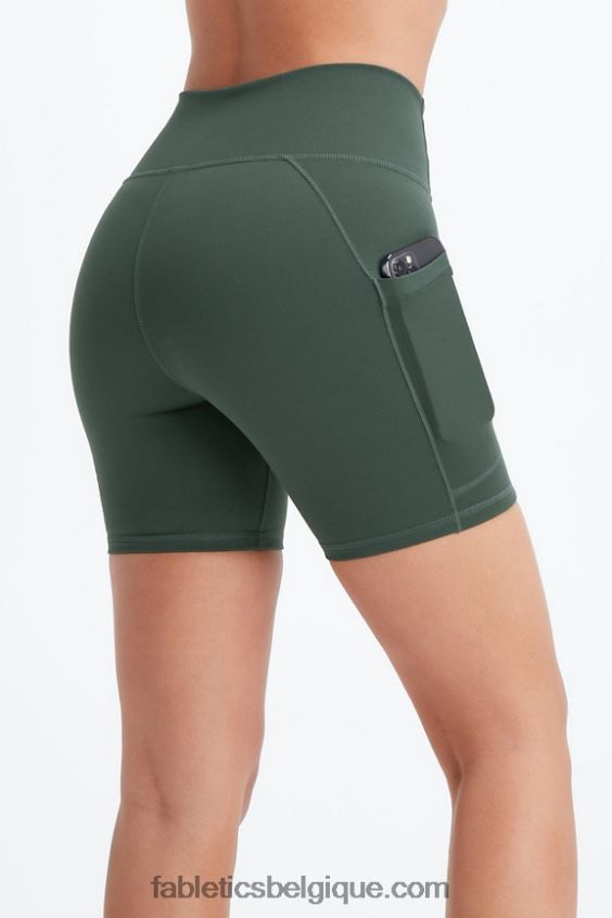 on-the-go powerhold taille haute 6\'\' court 6 femmes Fabletics 404P0T254 gris carrière/atomique