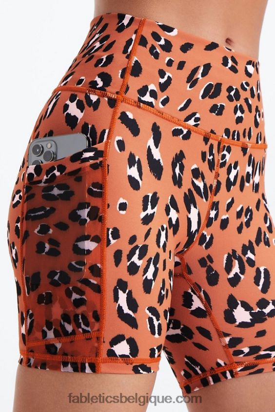 on-the-go powerhold taille haute 6\'\' court 6 femmes Fabletics 404P0T255 gris carrière/blanc