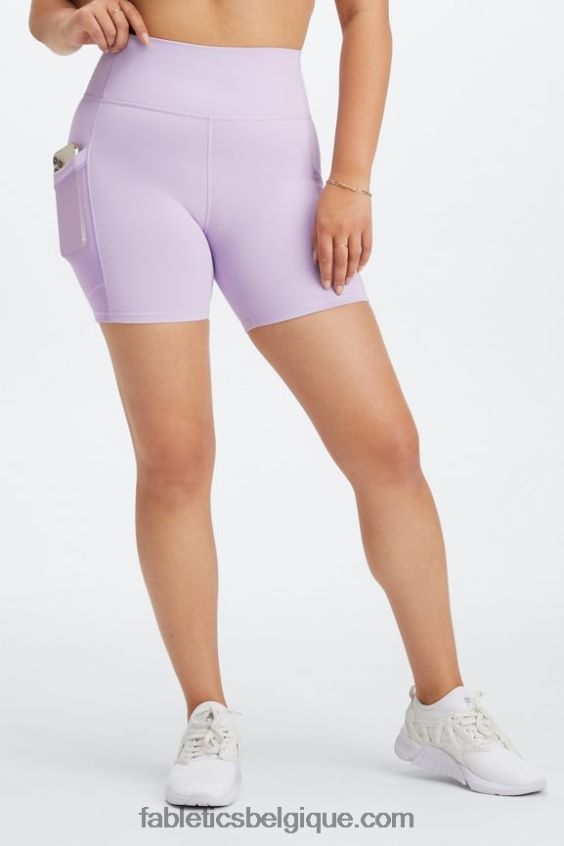 on-the-go powerhold taille haute 6'' court 6 femmes Fabletics 404P0T257 froid/or mat