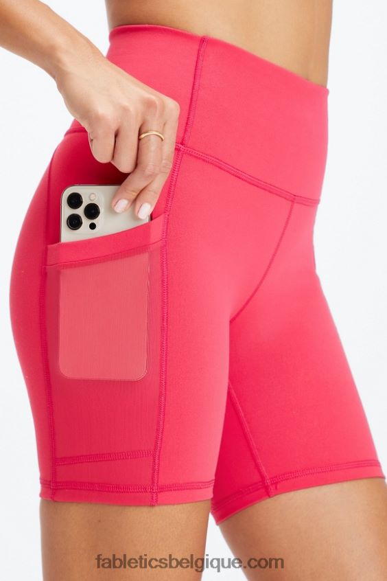 on-the-go powerhold taille haute 6\'\' court 8 femmes Fabletics 404P0T263 argile rose/eau tropicale