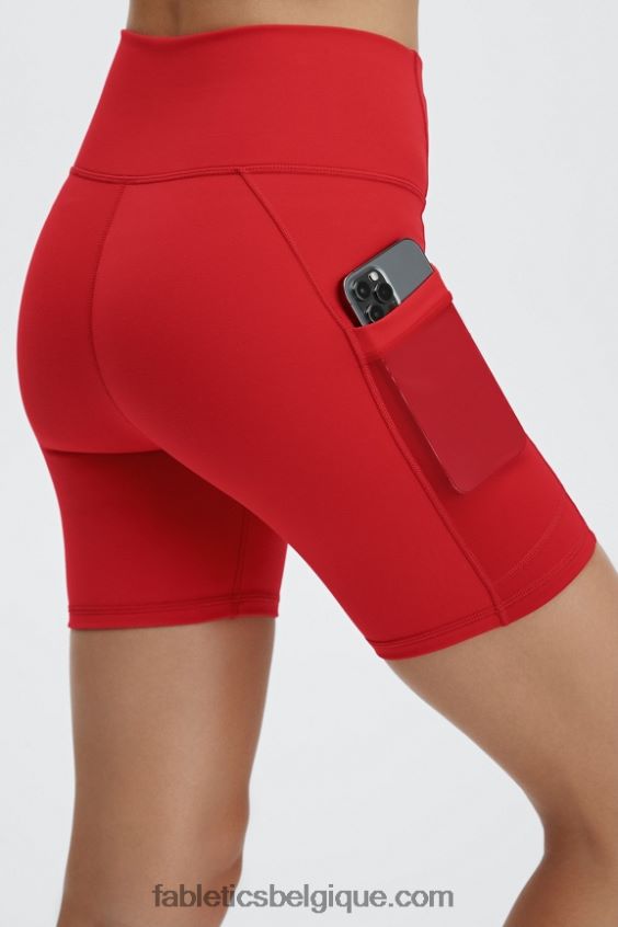 on-the-go powerhold taille haute 6'' court 8 femmes Fabletics 404P0T266 léopard corail/crème au beurre rose/citron vert