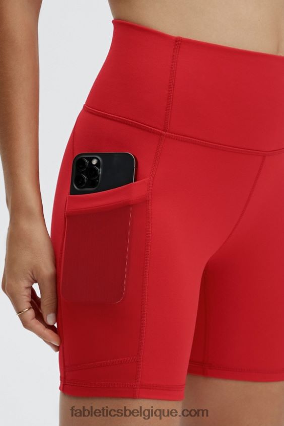 on-the-go powerhold taille haute 6\'\' court 8 femmes Fabletics 404P0T266 léopard corail/crème au beurre rose/citron vert