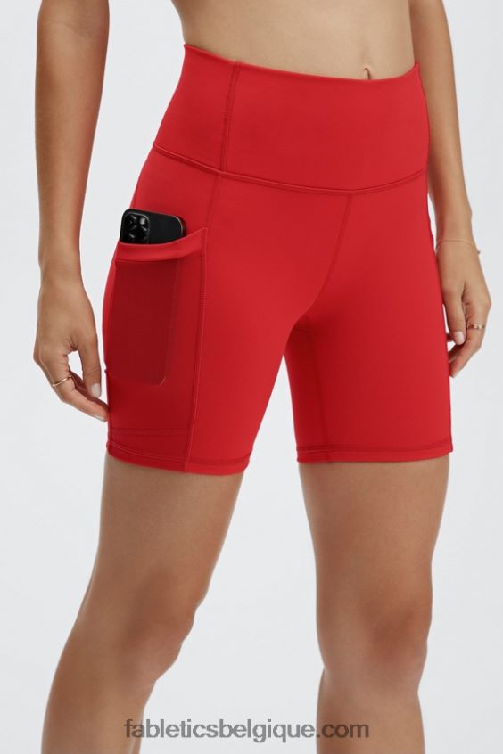 on-the-go powerhold taille haute 6\'\' court 8 femmes Fabletics 404P0T266 léopard corail/crème au beurre rose/citron vert