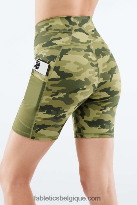 on-the-go powerhold taille haute 6'' court 8 femmes Fabletics 404P0T267 nuage d'orage/ombre toute la journée