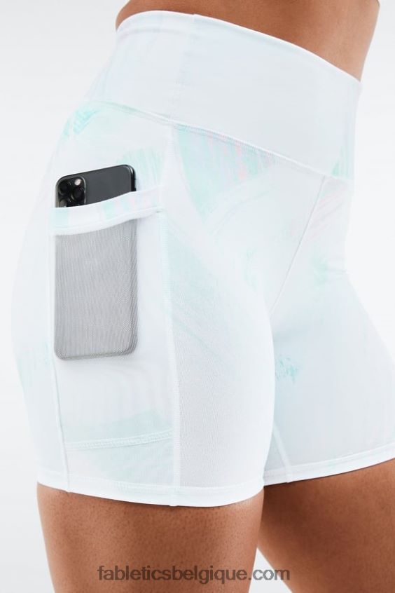 on-the-go powerhold taille haute 6\'\' court 9 femmes Fabletics 404P0T268 noir/micro point