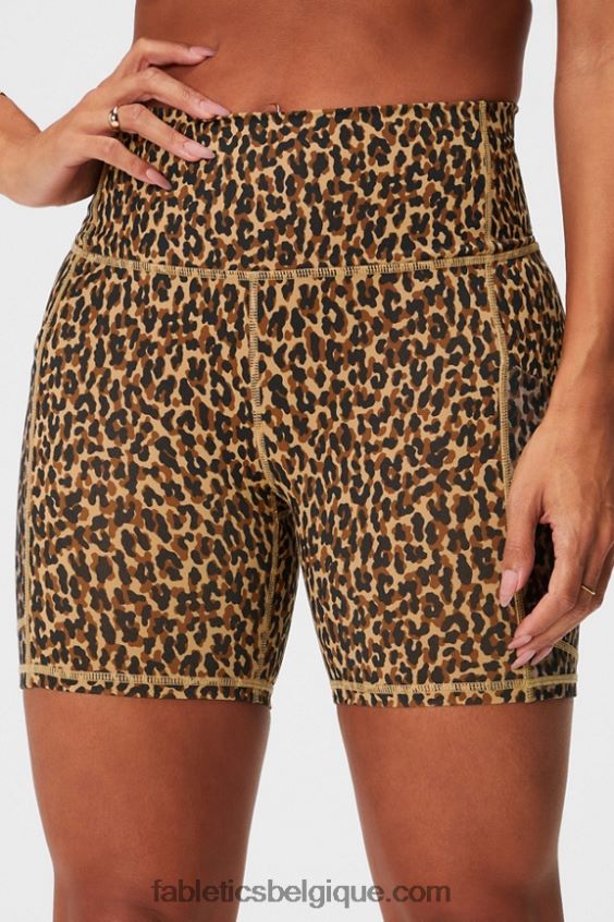 on-the-go powerhold taille haute 6\'\' short 5 femmes Fabletics 404P0T250 logo terrazzo/réfléchissant