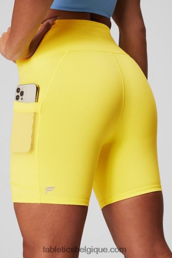 on-the-go powerhold taille haute 6\'\' short 5 femmes Fabletics 404P0T251 logo terrazzo/réfléchissant